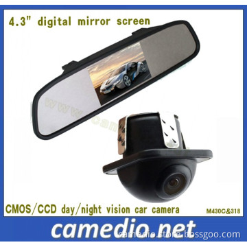 4.3inch Car Rear View Mirror System (4.3" mirror with digital screen +170 degree car camera)